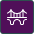 Bridge icon on purple background