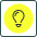 Light Bulb in Yellow Circle